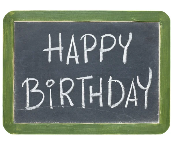 Happy birthday on blackboard — Stock Photo, Image