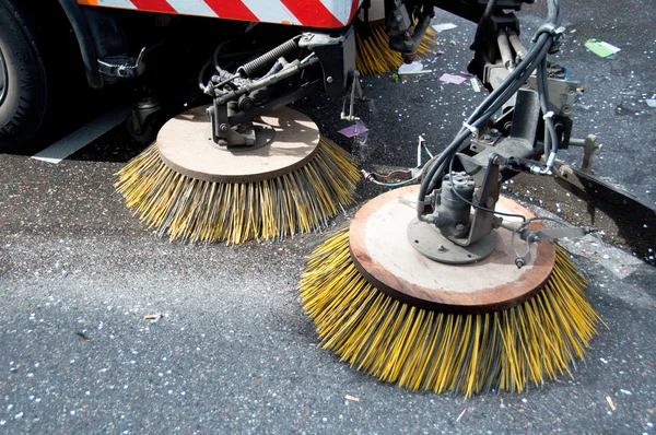 扫大街的机器车 — 图库照片