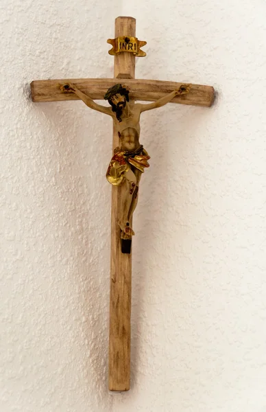 Drewniany krucyfiks — Zdjęcie stockowe