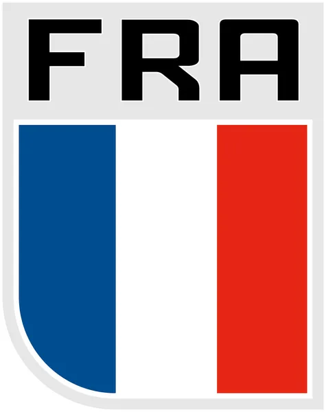 Flagga france ikonen — Stockfoto