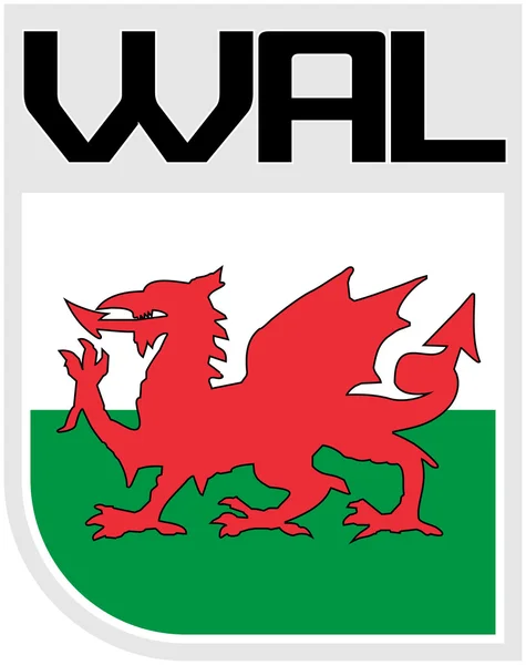 Ícone da bandeira do País de Gales — Fotografia de Stock