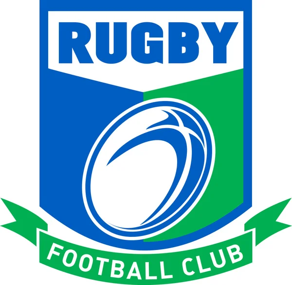 Escudo del club de fútbol pelota de rugby — Foto de Stock