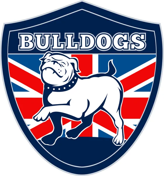Inglese bulldog britannico rugby sport squadra mascotte — Foto Stock