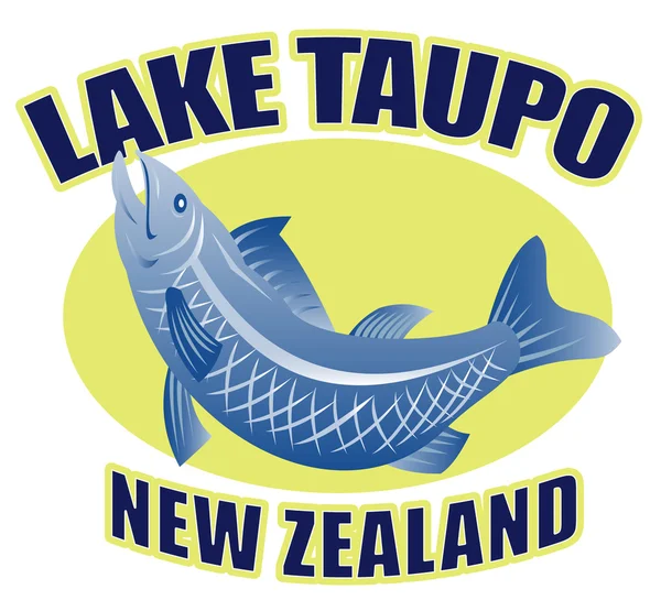 뉴질랜드 타우 포 호수 송어 물고기 — 스톡 사진