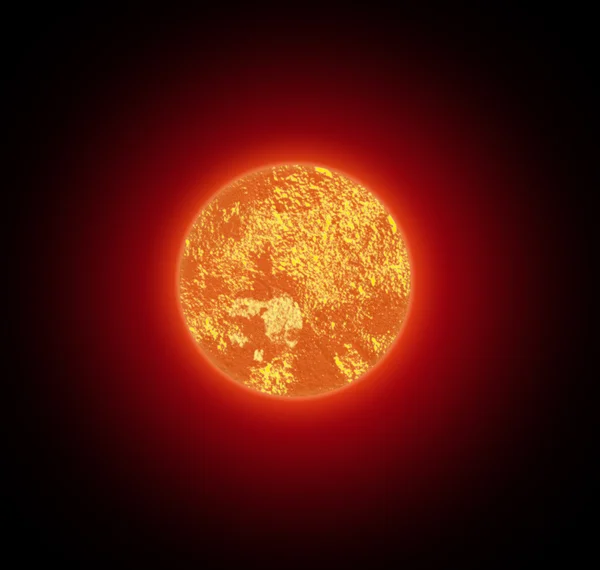 Tempesta solare sulla superficie del sole — Foto Stock