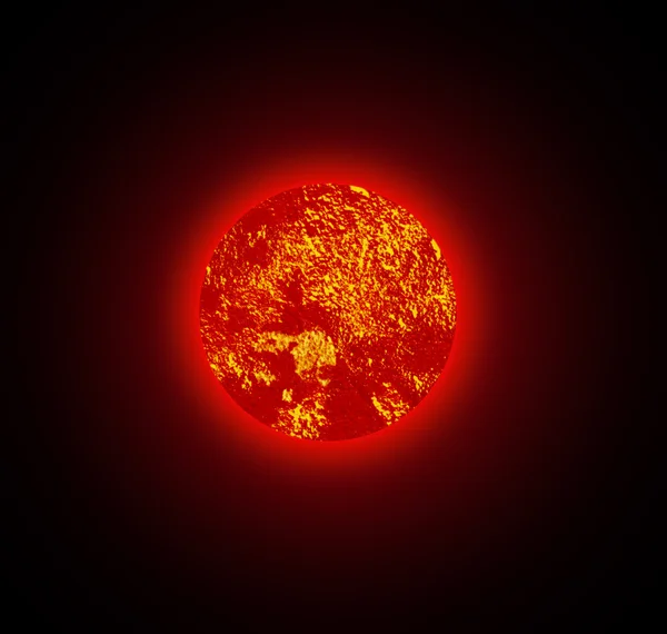 태양의 표면에 태양 폭풍 — 스톡 사진
