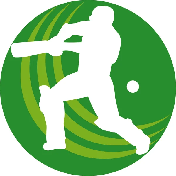 Cricket player batsman batting — Stock Photo, Image