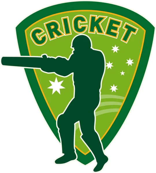 Jogador de críquete batedor austrália — Fotografia de Stock