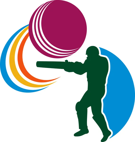 Cricket-Spieler Batsman Battleball — Stockfoto