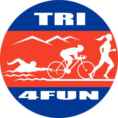 Triathlon marathon run swim bike clipart