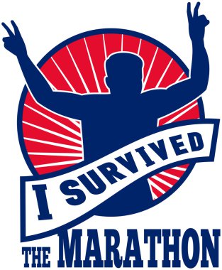 Marathon runner i survived clipart