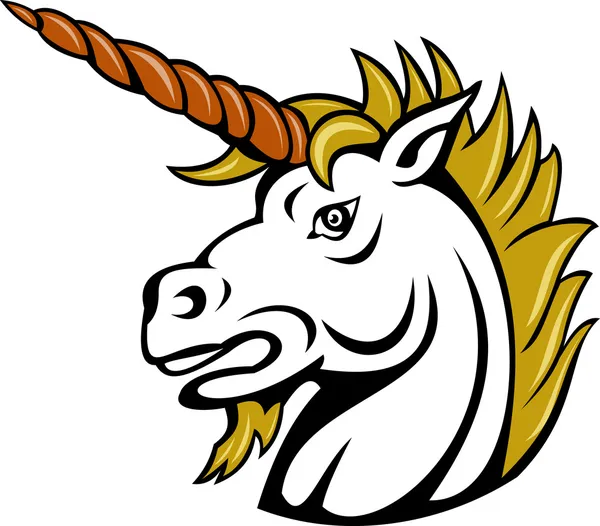 Kartun unicorn yang marah — Stok Foto