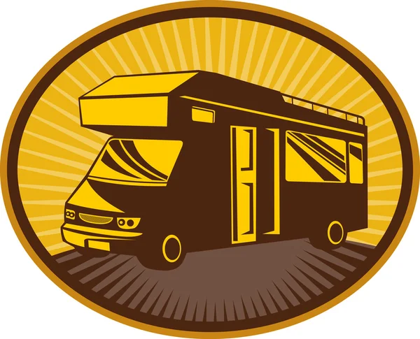 Camper van, caravan or mobile home — стоковое фото