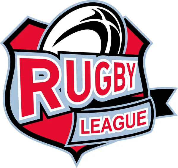 Escudo de bola liga de rugby — Fotografia de Stock