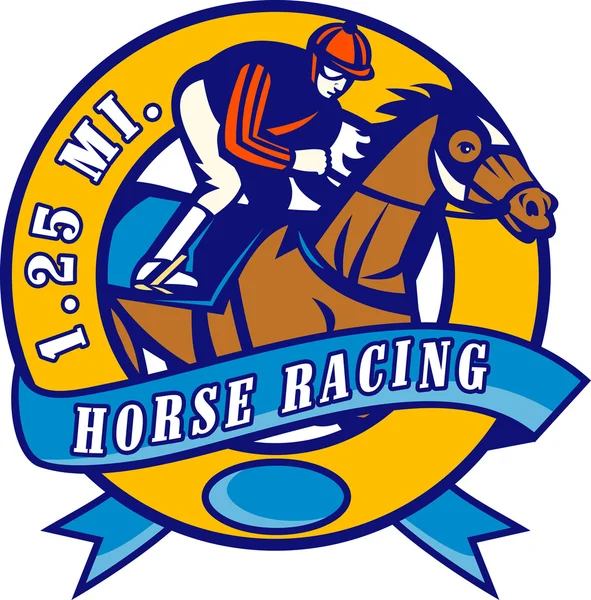 Häst och jockey racing — Stockfoto