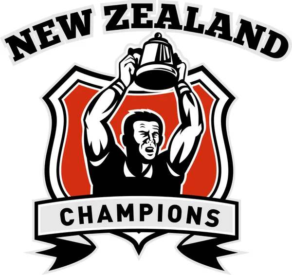 Rugby player Nowej Zelandii w piłce nożnej — Zdjęcie stockowe