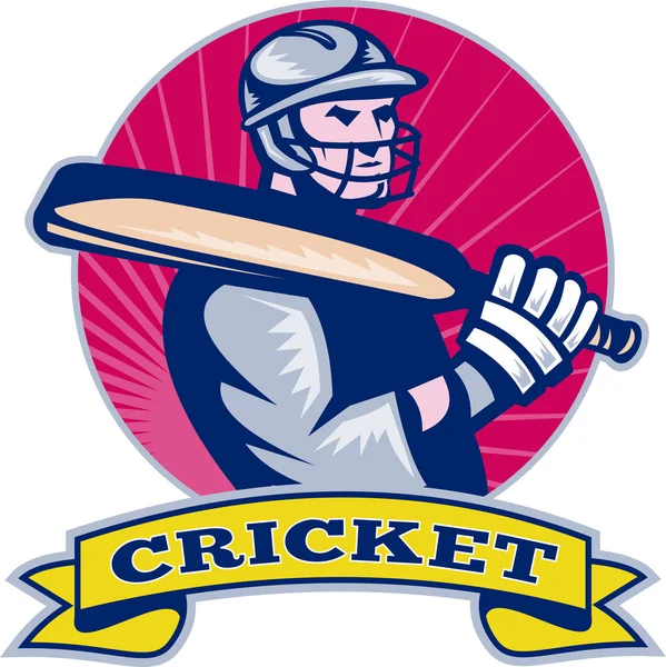 Cricket sport batsman vleermuis — Stockfoto