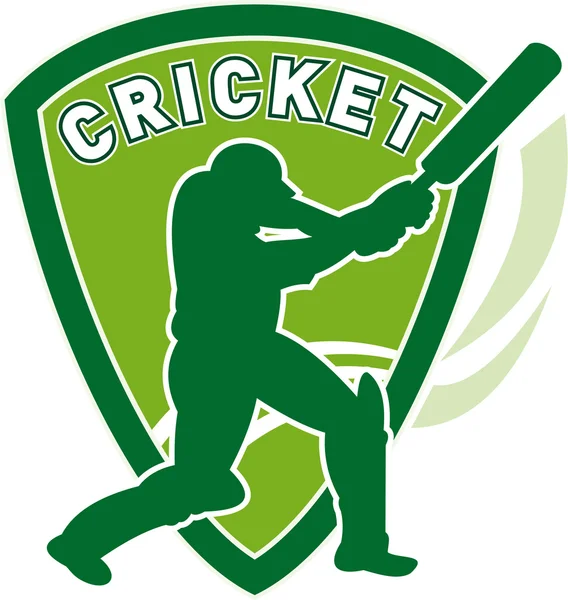 Giocatore di cricket battitore scudo — Foto Stock