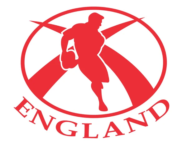 England Rugby player passing the ball — Stock Photo, Image
