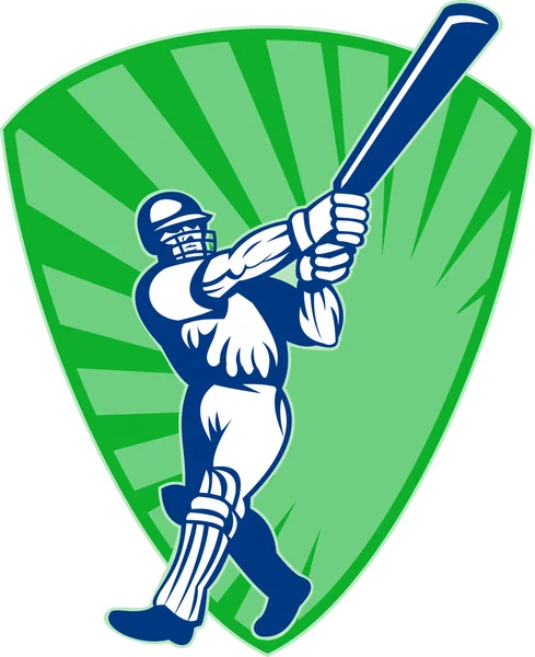 Cricket sport batsman batting — Stockfoto