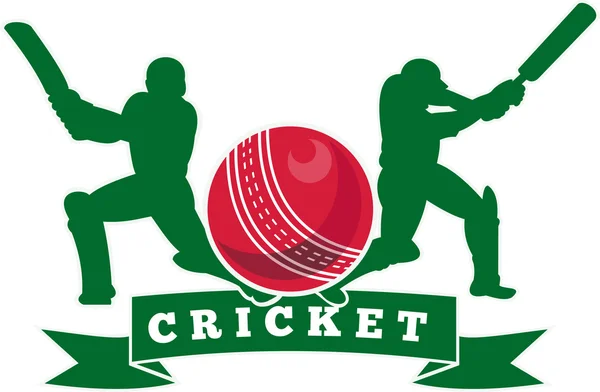 Cricket spelaren slagman vadd bollen — Stockfoto