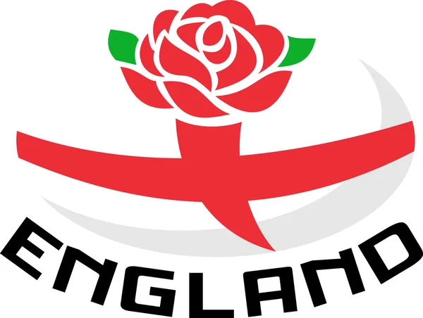 Rugby İngiltere'de İngilizce gül topu bayrağı — Stok fotoğraf