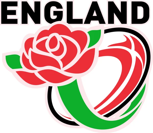 Rugby İngiltere'de İngilizce gül topu bayrağı — Stok fotoğraf