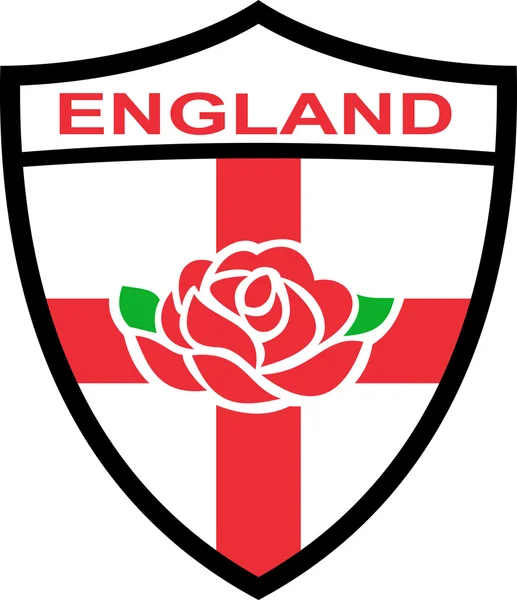 橄榄球英国英语玫瑰盾牌 — 图库照片
