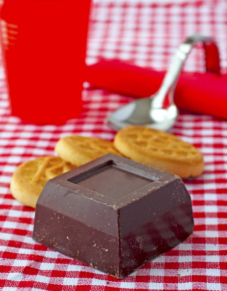 Biscotti e cioccolato — Foto Stock