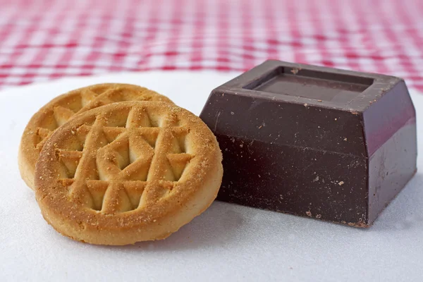 비스킷과 초콜릿 — 스톡 사진