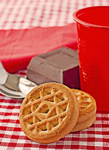 Biscuits and Chocolate — Stock Photo, Image