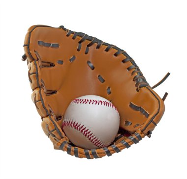 Ball and glove clipart