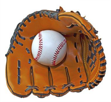 Ball and glove clipart