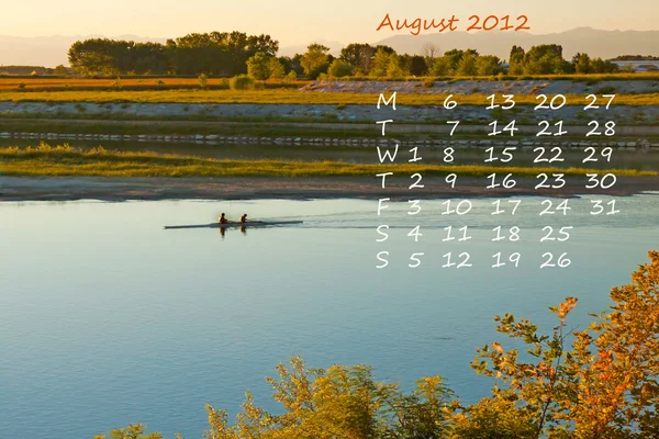 Calendario 2012 agosto —  Fotos de Stock