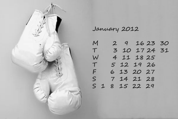 Kalender 2012 januari — Stockfoto
