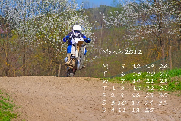 Calendar 2012 March — Stock Photo, Image