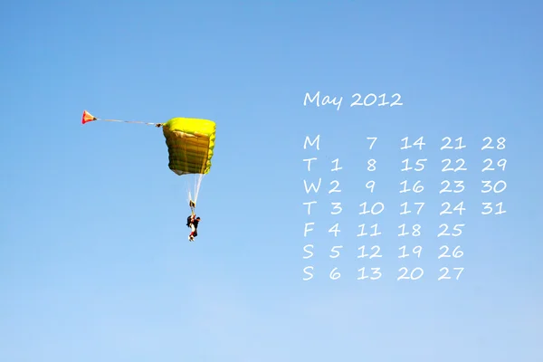 Kalendarz 2012 może — Zdjęcie stockowe