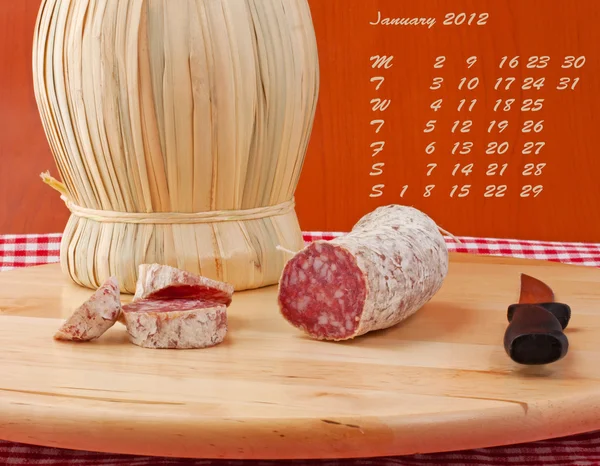 2012 年 1 月的日历 — 图库照片