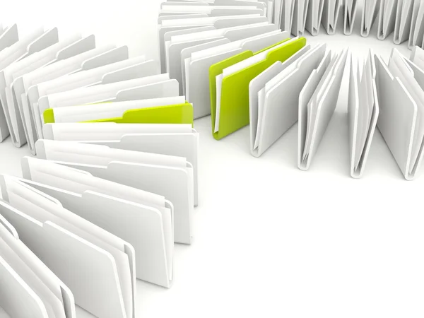 Foldery na białym tle — Zdjęcie stockowe