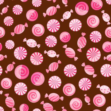 Pink striped candy seamless pattern clipart