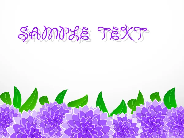 空白スペースで紫色の花 — ストックベクタ