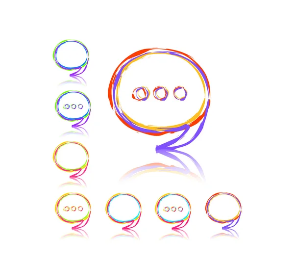 Chat természetelvű buborék készlet — Stock Vector