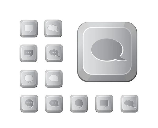 Chat ve sohbet bilgisayar anahtar kümesi — Stok Vektör