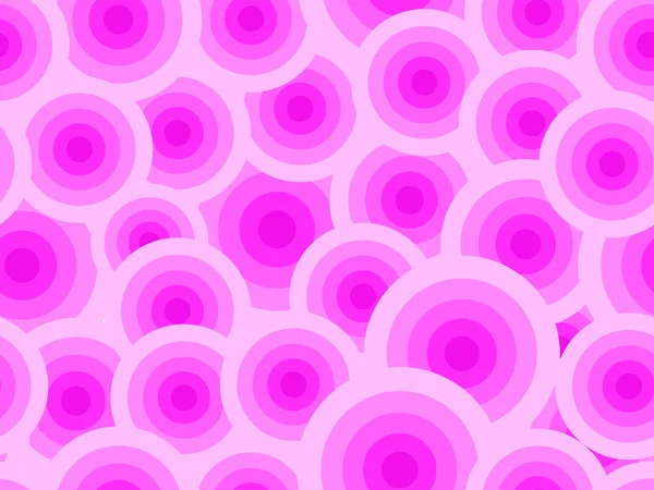 Patrón sin costura con círculos rosados concéntricos — Archivo Imágenes Vectoriales