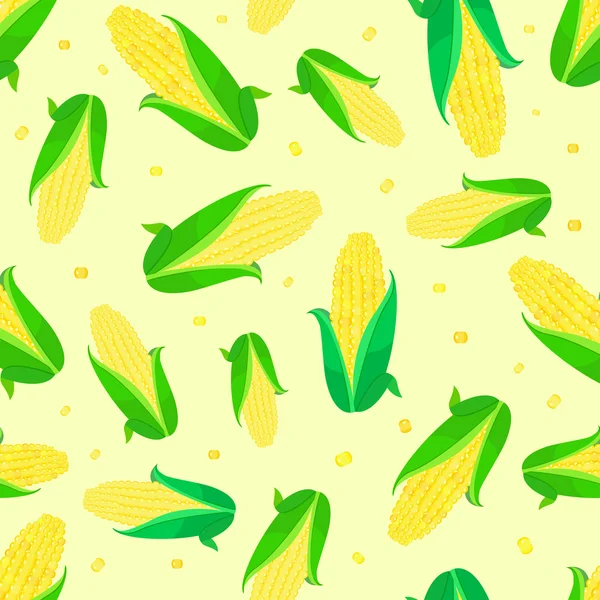 Oreilles de maïs motif sans couture — Image vectorielle