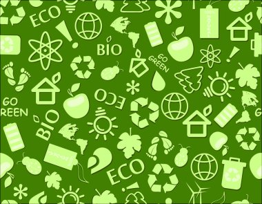 Go green eco seamless pattern clipart