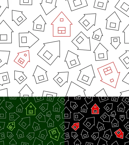 Nahtloses Muster mit Häusern — Stockvektor