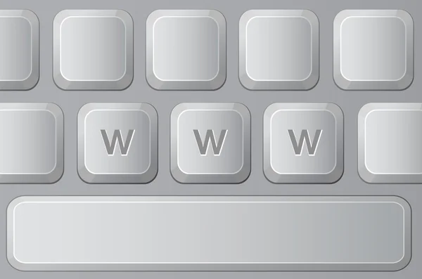 Deel van toetsenbord met letters w — Stockvector