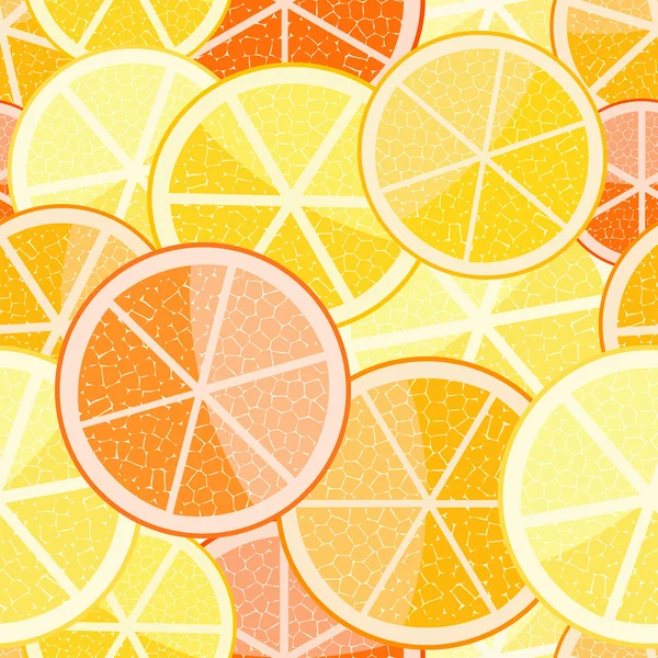 Modèle sans couture de pamplemousse orange — Image vectorielle
