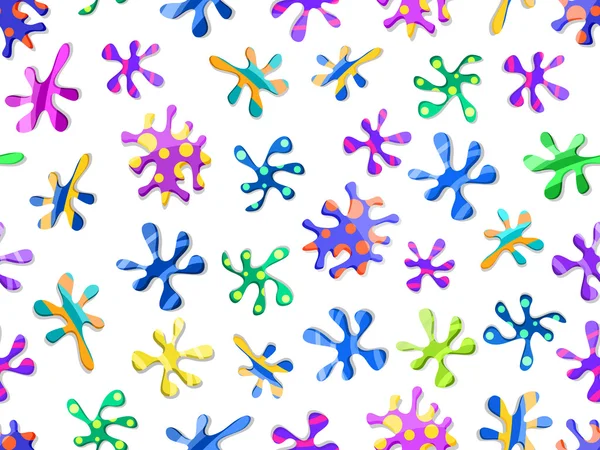 Motif sans couture avec éclaboussures colorées — Image vectorielle